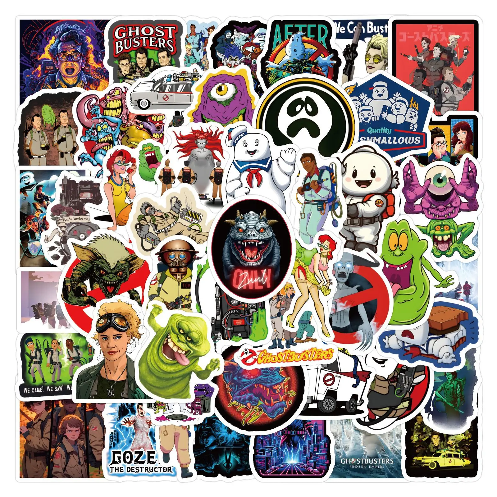 10/60PCS  Ghostbusters Cartoon Stickers Frightened Movie Sticker Game Decals Scrapbook Luggage Laptop Cup Guitar Bike Funny Toy