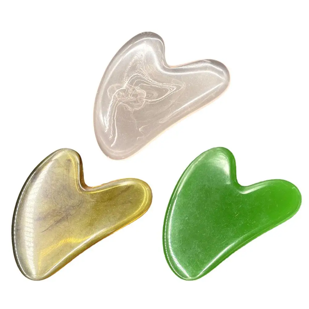 Gua Sha Board Natural Resin Facial Scraping Heart Shape Wrinkle Chin Resins Massage Neck Lifting SPA Tablets Face I3V3