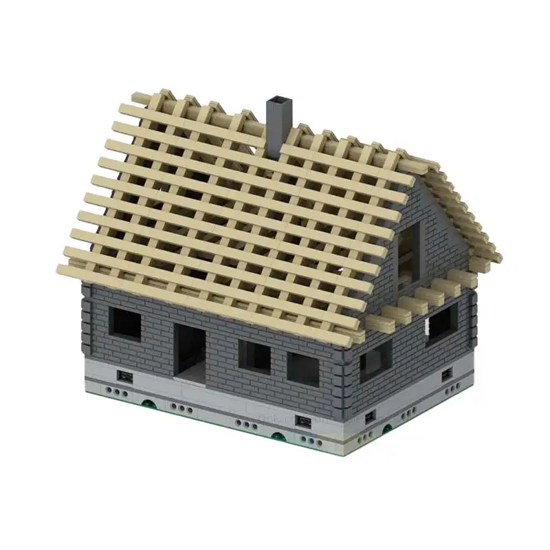 Model Architektury Miasta Hots Nowoczesny Dom z Cegieł Oryginalność MOC Klocki Konstrukcyjne Małe Cząsteczki Zabawki do Składania Prezenty dla Dzieci