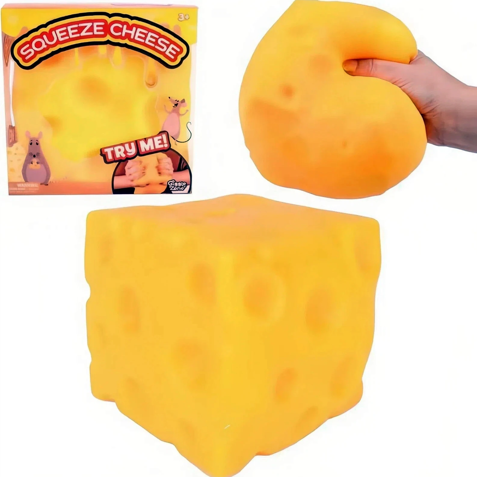 Nuevo Juguete Antiestrés de Queso Extra Grande de 10 cm, Alivia el Estrés, Estimulación Sensorial, Comida Simulada, Bonito, Regalo de Rebote Lento