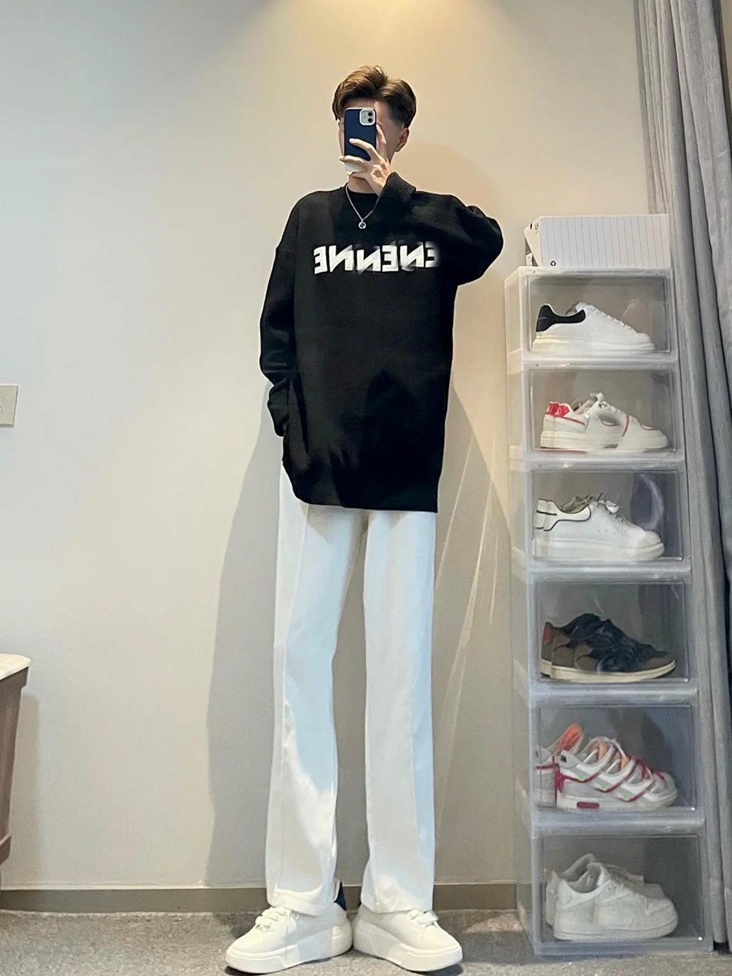 

Мужские прямые брюки-чинос весна-осень в корейском стиле, модные, струящиеся, белые, повседневные, длинные, немнущиеся, стильные