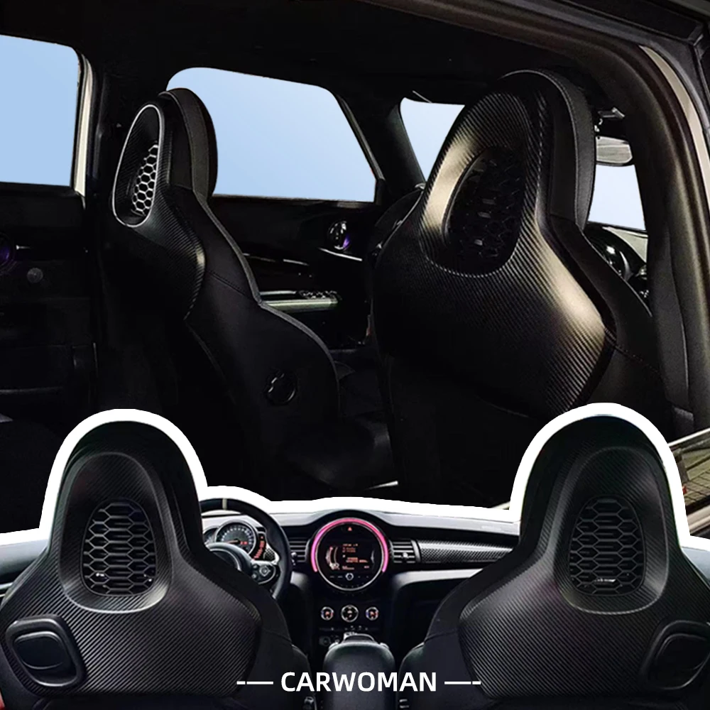 High Quality Real Genuine Carbon Fiber Material GP JCW Seat Back Cover 3K Twill Forged Style For Mini Cooper F56 F54 F60 F57