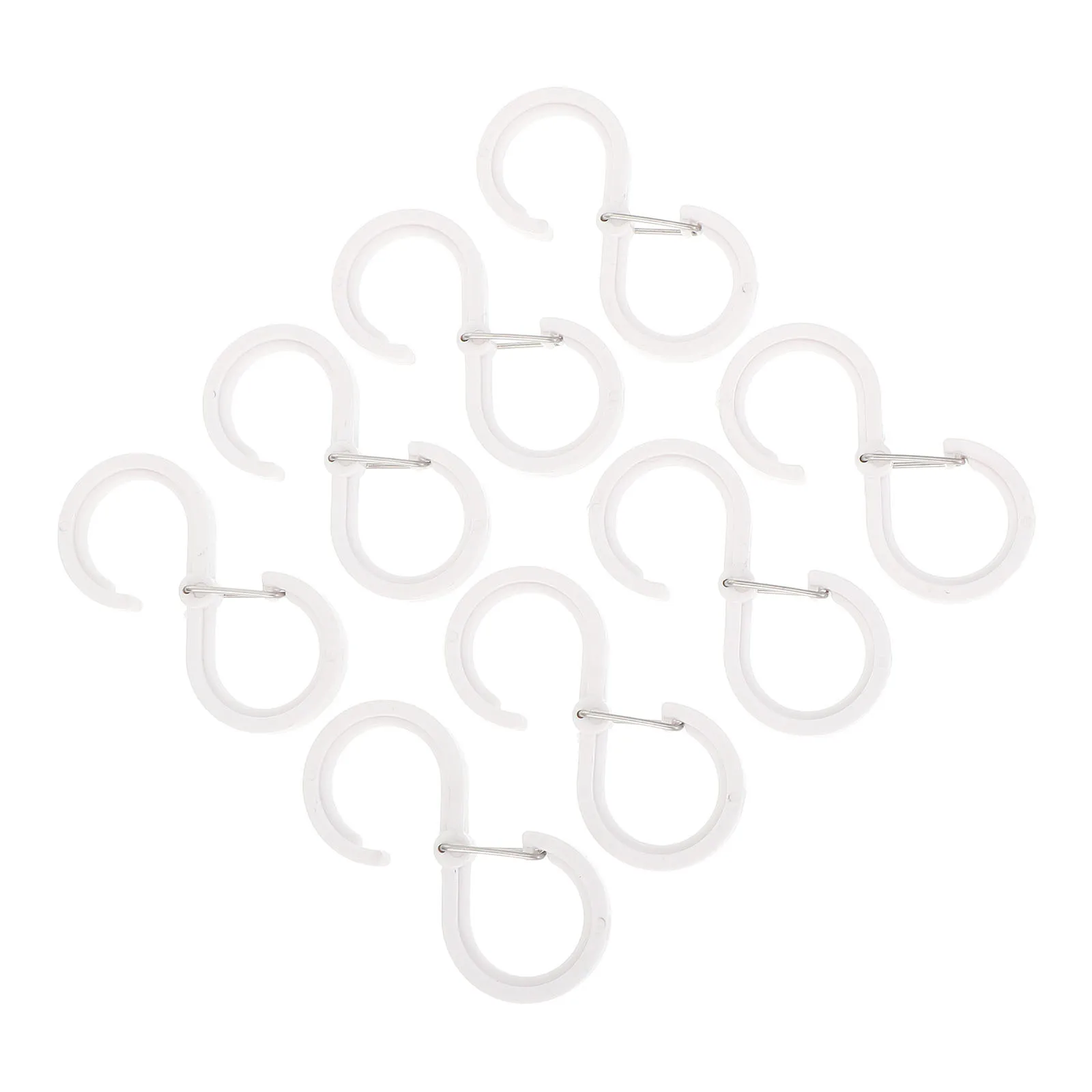 8 قطعة خطافات S قوية لا توجد أدوات مطلوبة شماعات خزانة خالية من الثقب لتنظيم أدوات المائدة ملعقة المئزر والمزيد من السنانير البلاستيكية