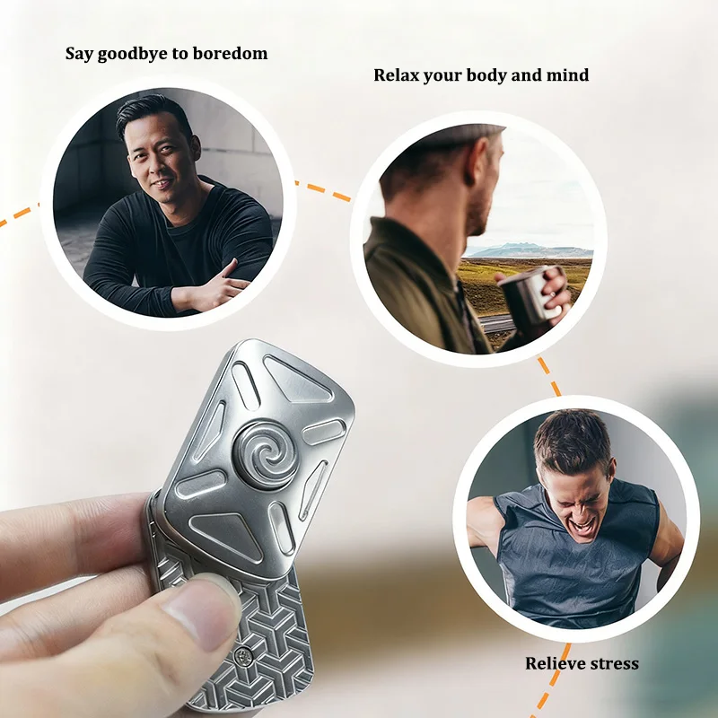 رواية EDC تململ لعبة 2 في 1 المعادن الإبداعية موقف لانهائي تململ المنزلق الإجهاد الإغاثة اليد سبينر أدهد أدوات #5