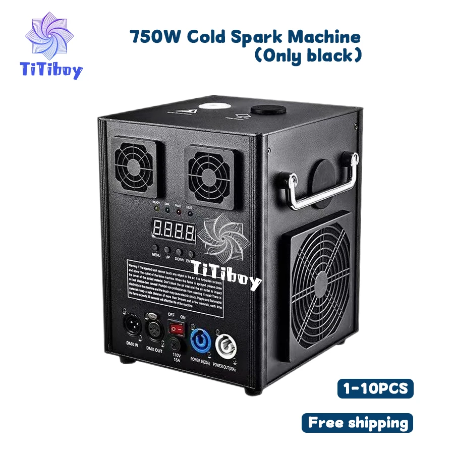 1~10PCS 750W Cold Sparks Machine Flightcase Ti Powder  Sparkler Wedding Fireworks Cold Spark Machine Indoor Outdoor Dj Party