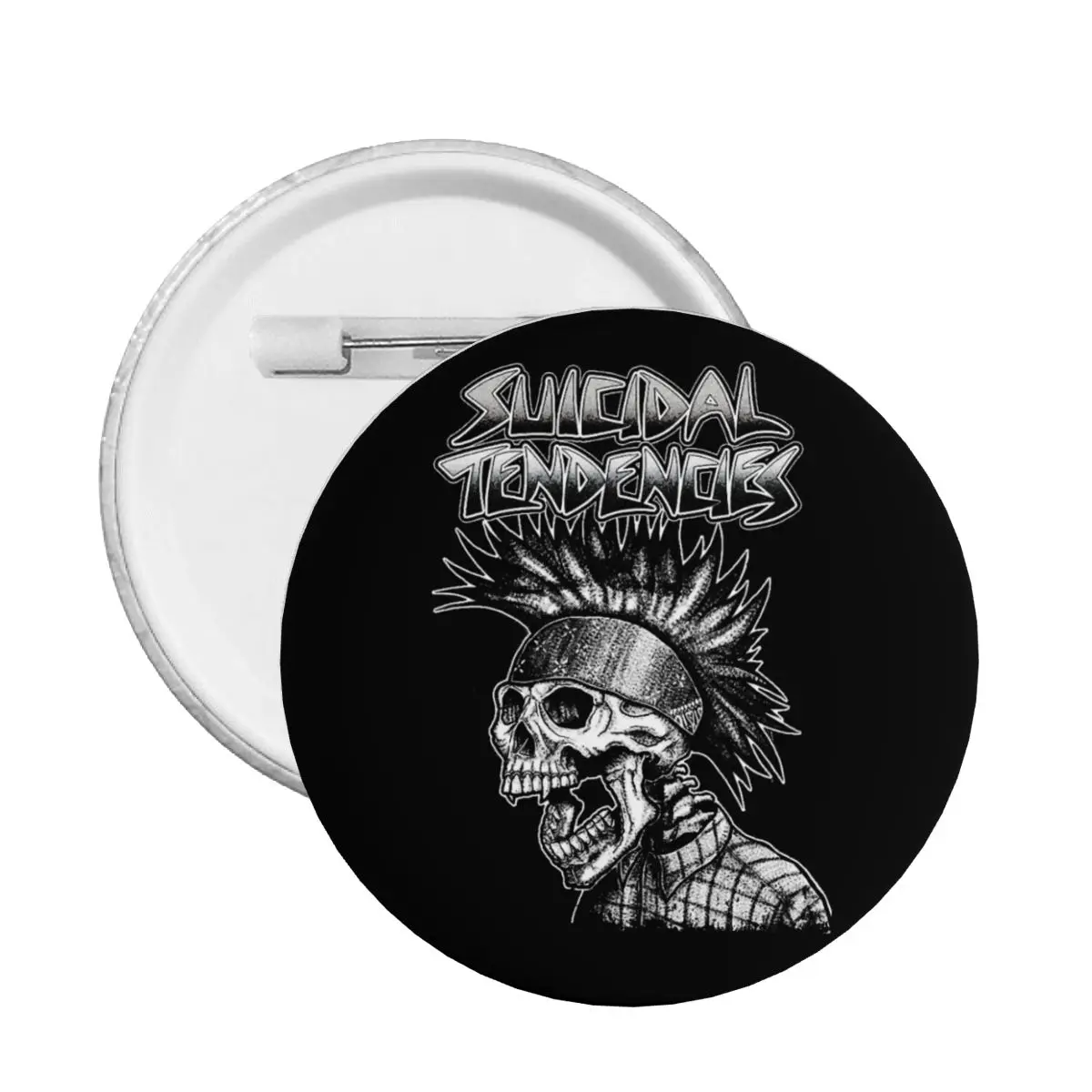 Suicidals Tendencies Skull Black Metal Street Style Soft Button Pin Custom Novelty Pinback Badges Brooches Lovers Gift