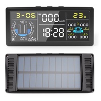 Digital Tire Pressure Gauge For Car Monitor System Multifunctional Solar Speedometer Temperature Warning Sensor TireInclinometer