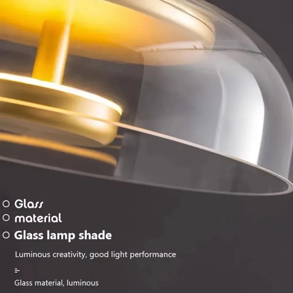 الشمال رئيس واحد قلادة ضوء الزجاج الحديث غرفة الطعام ضوء لمطعم بار السرير إضاءة شخصية 2026