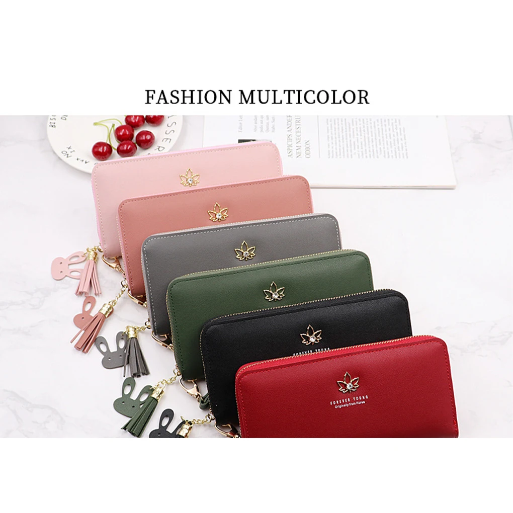 محفظة PU أنيقة وعصرية للنساء يجب اقتناؤها إلى أي ملابس ومقصورات متعددة