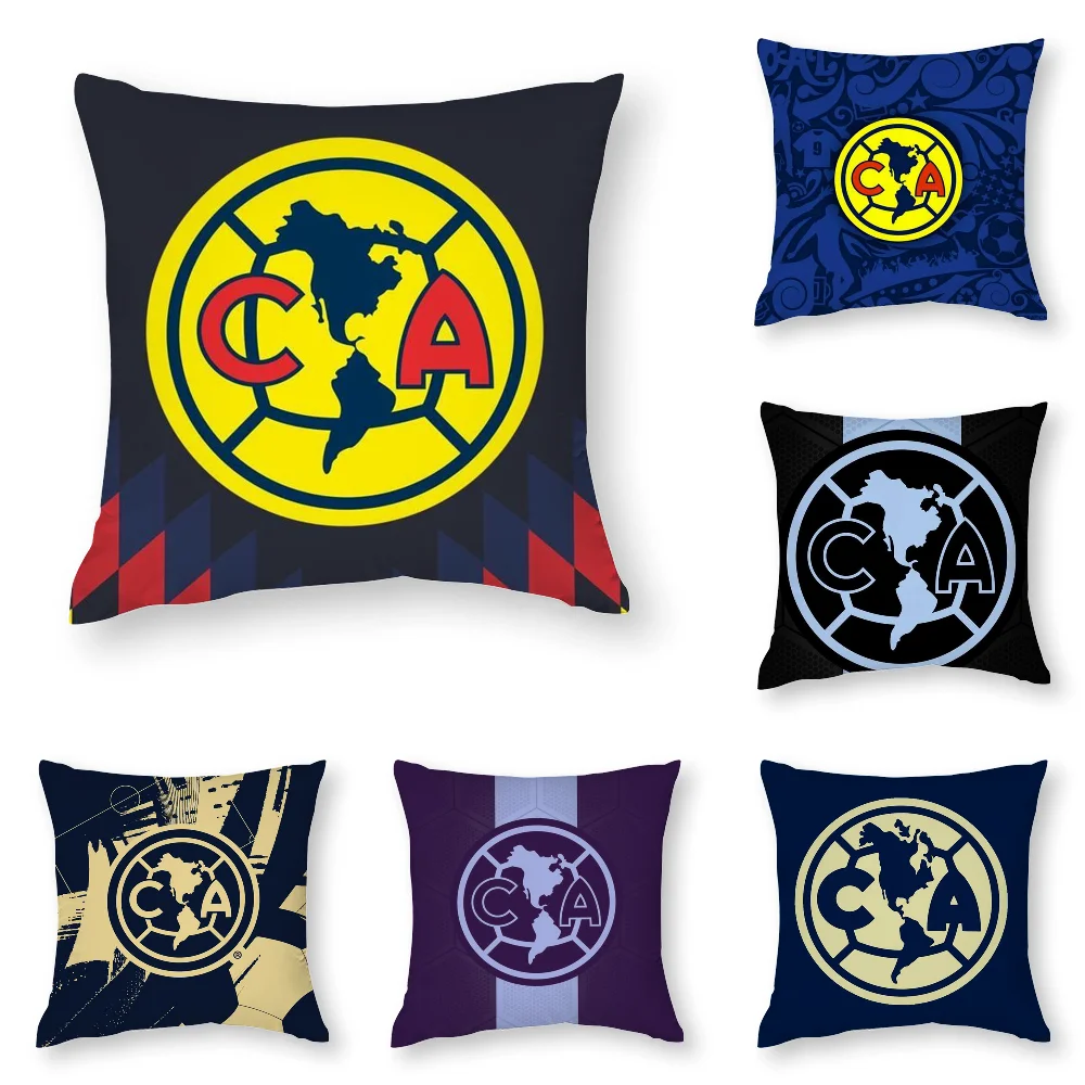 F-Football Club America Kissenbezug, 3D-Druck, Polyesterfaser, 40 x 40 cm, Heimsofa, Überwurf, Dekoration, Festival, Geschenk