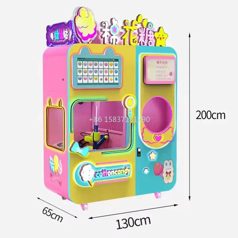 China High Quality Cotton Candy Machine Robotic Automatic Ice Cream Vending Machine Automatic Cotton Candy Vending Machine Price