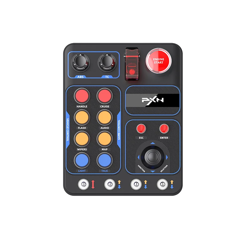 PXN CB1 Simulator Race Centrale schakelkast Multifunctionele sleutels Schakelkast RGB voor EURO Truck Simulator Racing Game Aangepaste pc - afbeelding 1