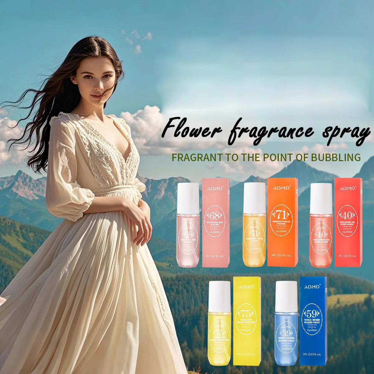بخاخ عطر الزهور، عطر يدوم طويلاً، عطر الزهور الطبيعية، أنيق ومنعش، هدية مثالية لعيد الحب للفتيات