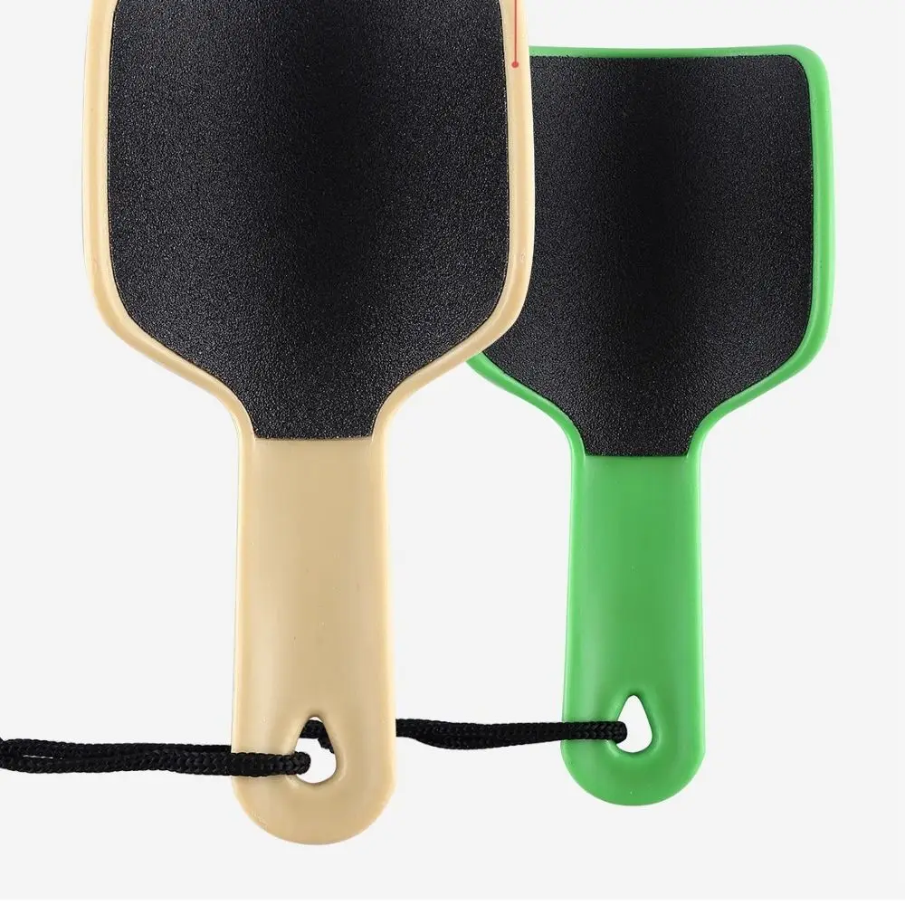 Épurateur plastique courbé pied fichier Portable grain exfolie pédicure pied fichier Double face peau morte callosités dissolvant soins des pieds