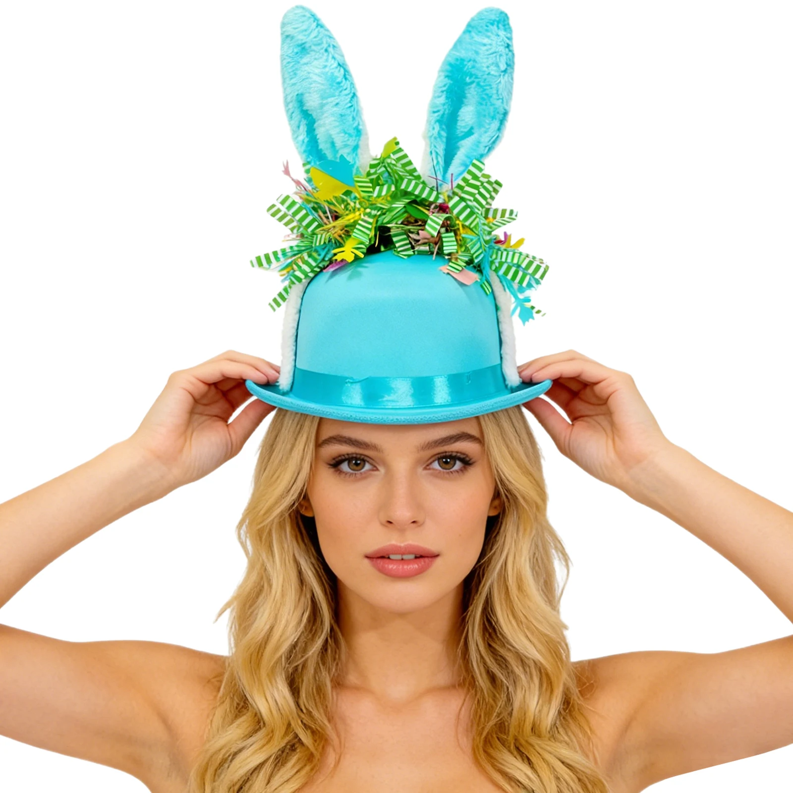1Pcs Adults Cosplay Hat Easter Rabbit Ears Hat Bunny Ear Top Hat for Women Men Halloween Costume view 5