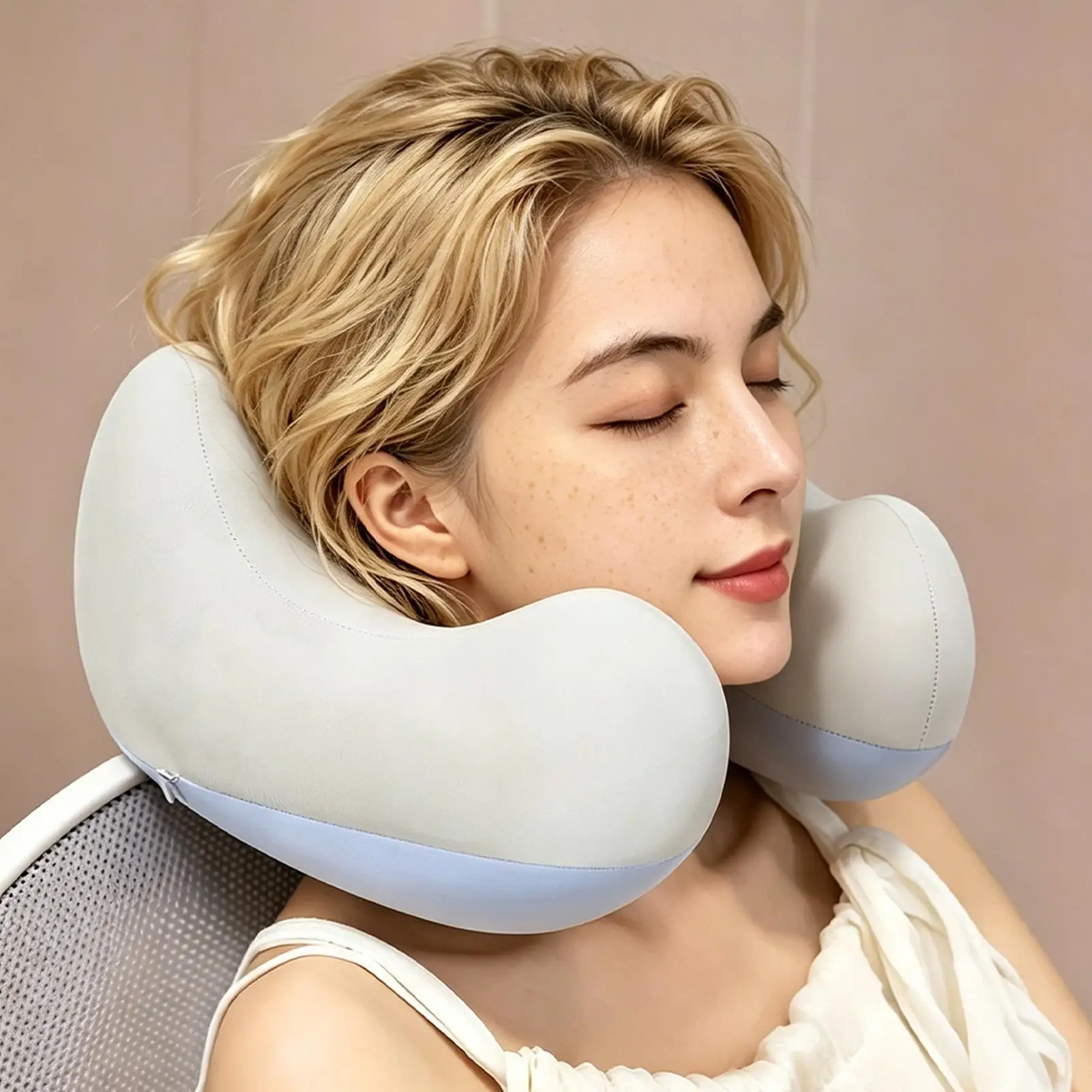 Travel Pillows for Airplanes Memory Foam Removable U Shape Washable Portable Plane Neck Pillow for Travel Airplane Train