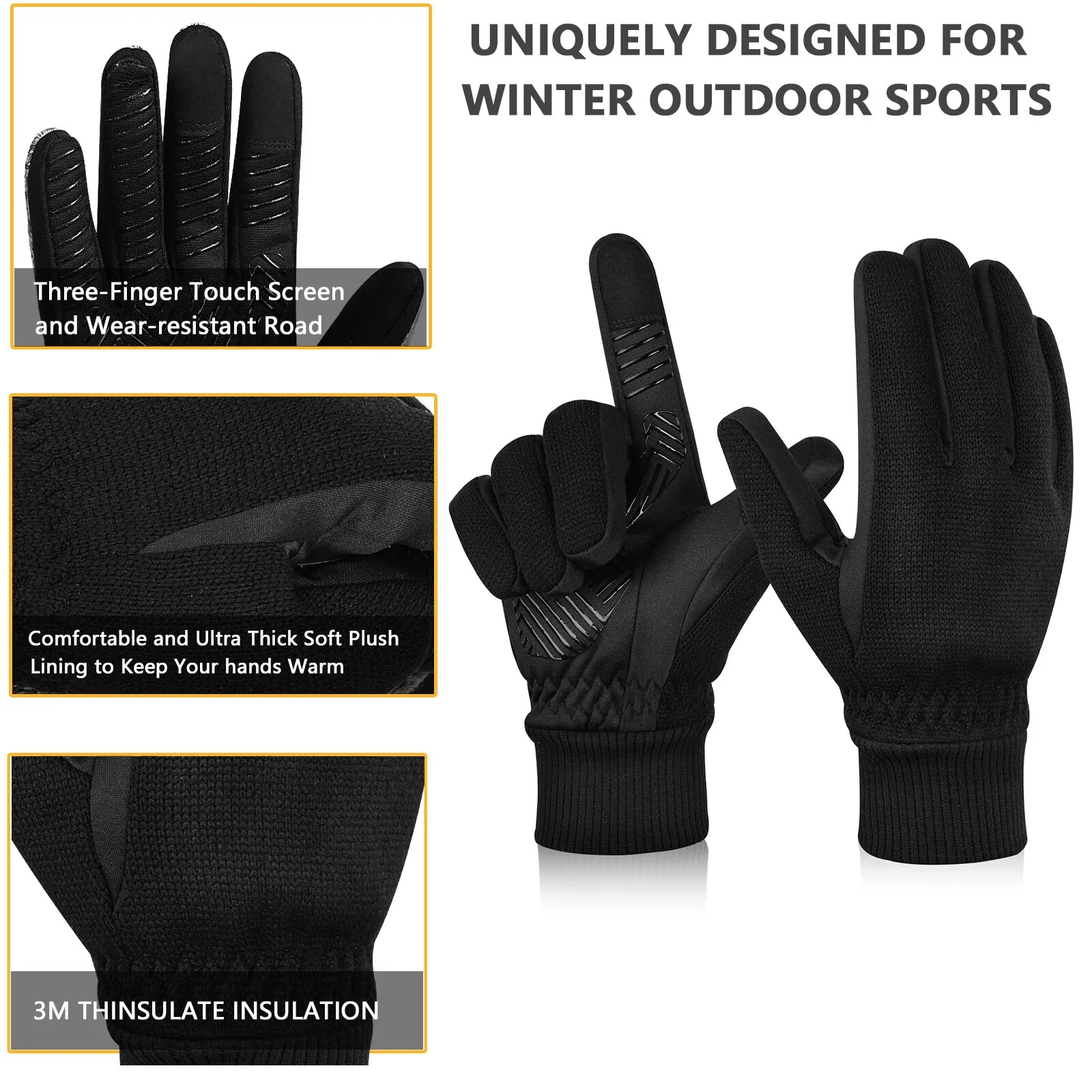 Guanti invernali MOREOK 3M Thinsulate Warm Anti-slip Touchscreen Bike Cycling Glove