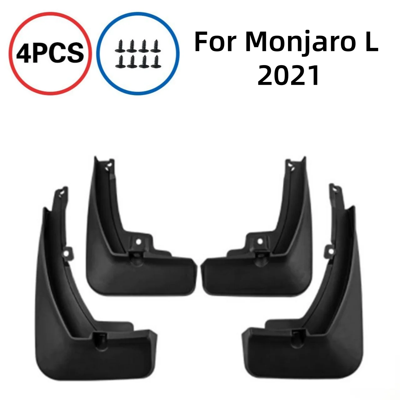 

Car Mudguard Mudguards Accessories PP Material Black Mud Flaps Splash Guards Cover Fender For Geely Monjaro L 2021