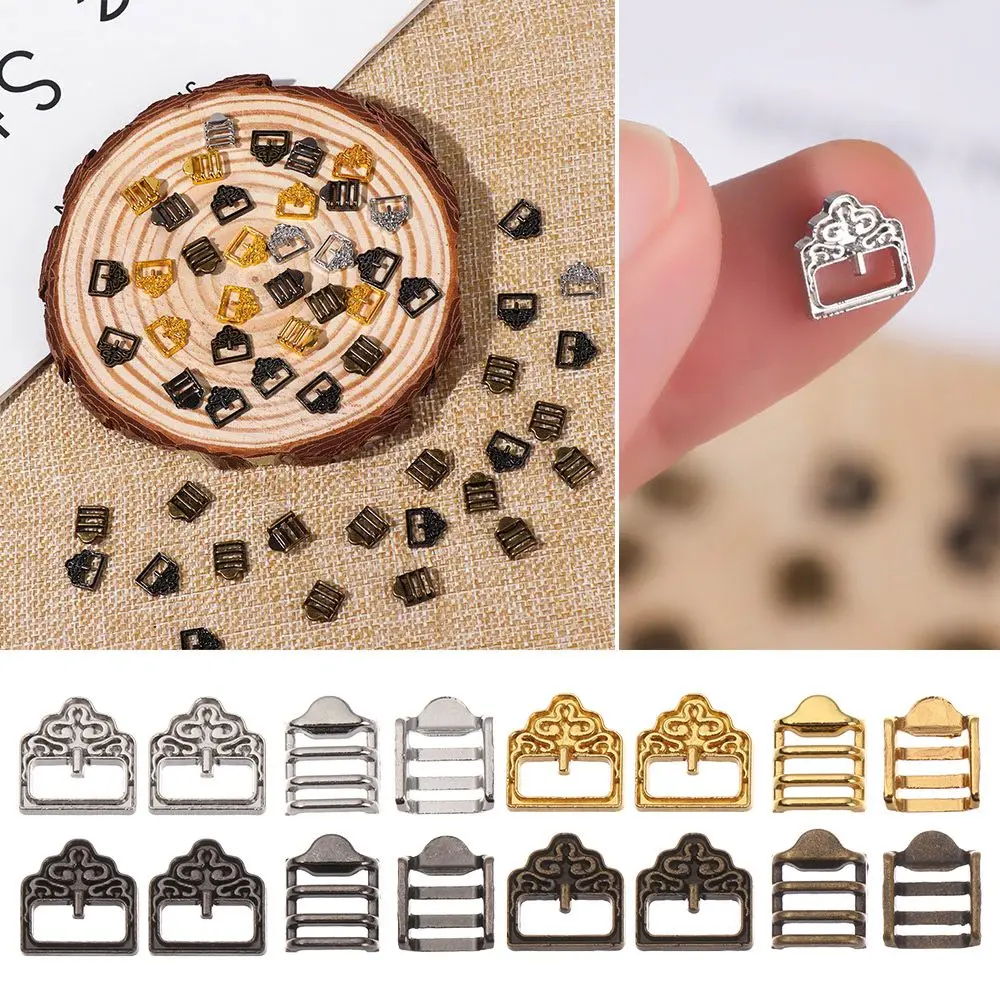 20pcs High Quality 4 Colors Girls Toys Diy Dolls Buckles Pattern Belt Buttons Doll Bags Accessories Tri-glide Buckle