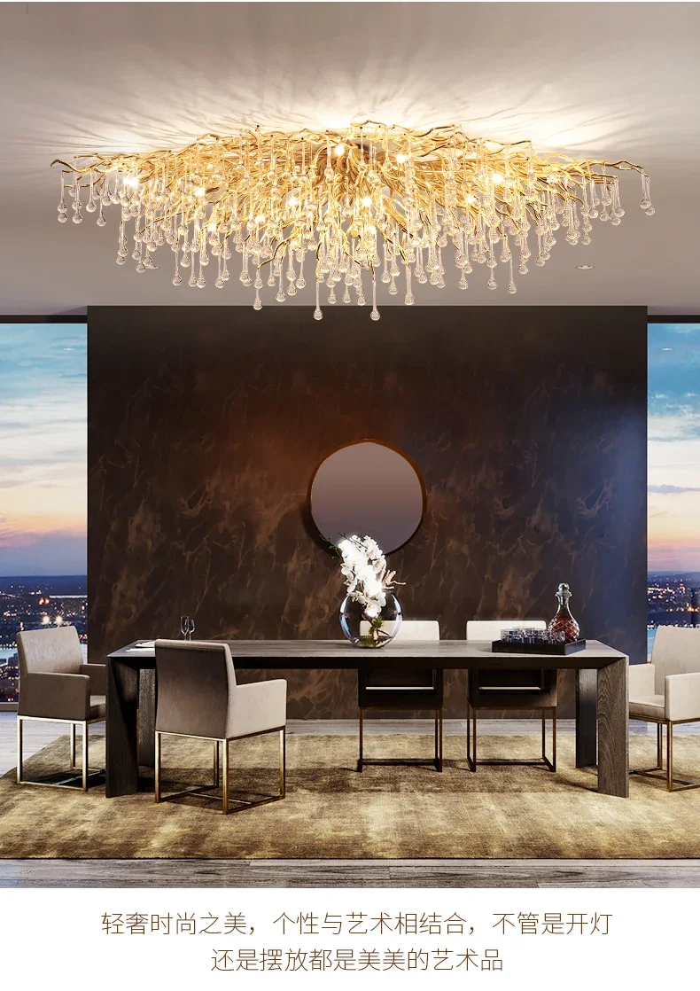Luxury Crystal led Ceiling Lights Chandeliers Home Hanging Pendant Lamp Living Dining Room Bedroom Lustre Lampara techo