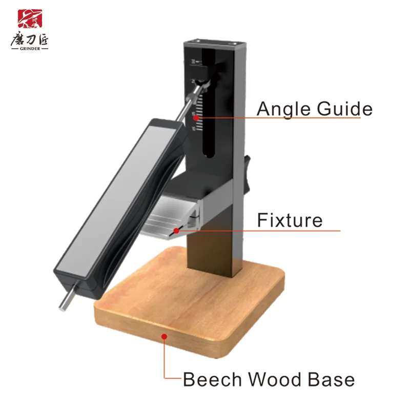 TAIDEA Fixed Professional Knife Sharpener with Diamond Set 360#& 600#& 800#& 1000#& and Precision Angle Guide 10° ~ 30°