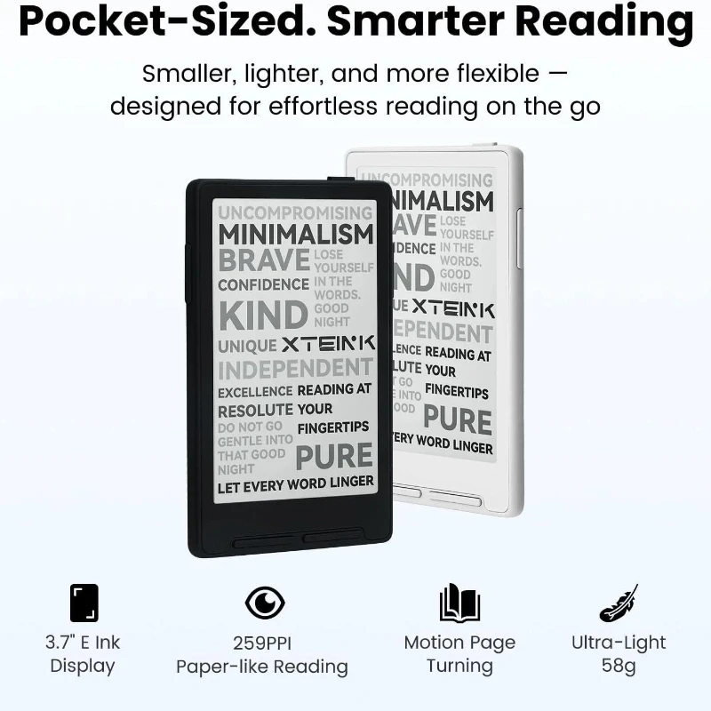 Global Version XTEINK X3 E-Ink Reader Support Multi Language 3.7 Inch 16GB Magnetic Portable Ultra Thin Pocket E-book Readers