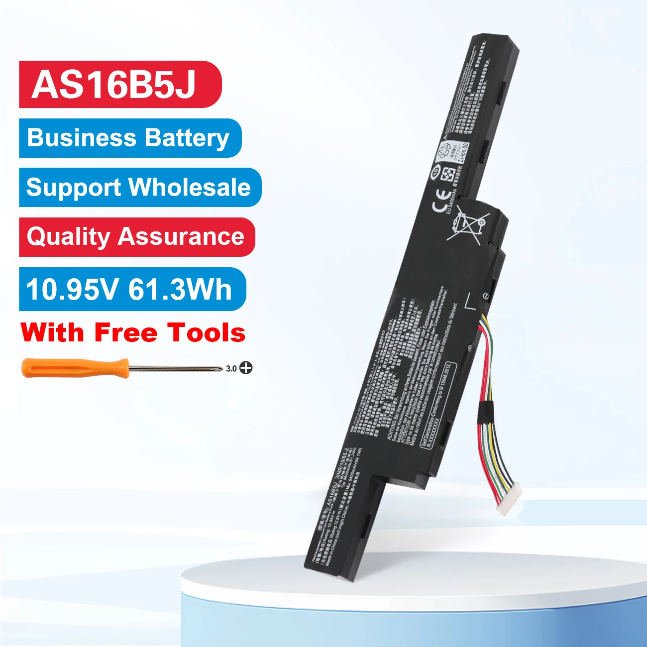 KingSener AS16B5J AS16B8J 5600mAh Laptop Battery For Acer Aspire E5-575G-53VG 3ICR19/66-2 Free 2 Years Warranty