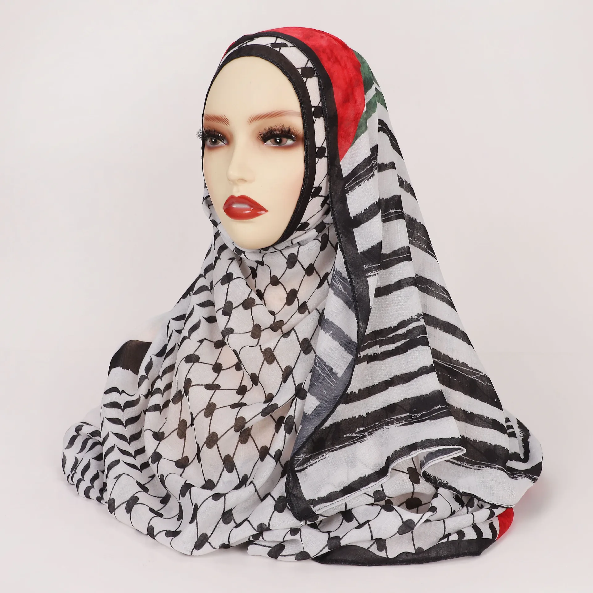 Women Print Hijab Eid Muslim Ramadan Long Scarf Shawls Wrap Islamic Headscarf Turban Ladies Arabic Headdress Morocco Scarves