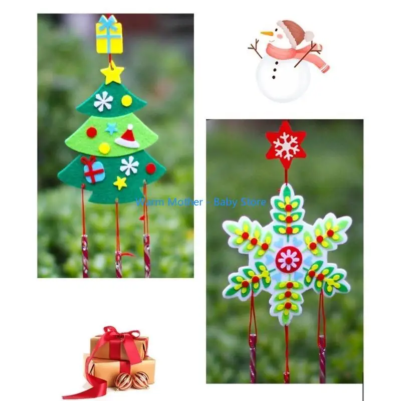 

Christmas Wind Craft Set DIY Hanging Decorations Kids Festival Party Props 57QE