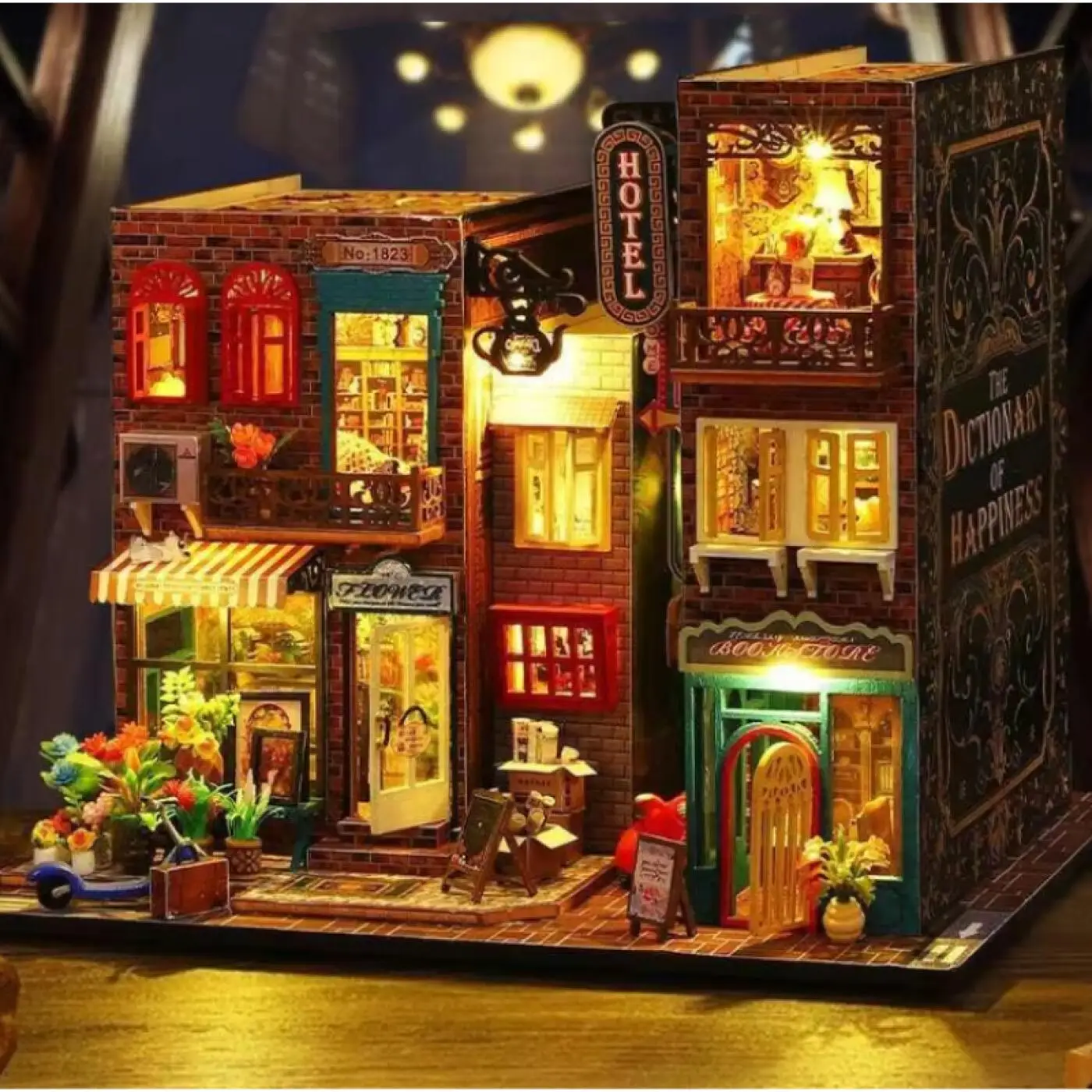 DIY Wooden Art House Forest Cabin Villa Building Block Set Handmade Assembly Mini House Toy Desktop Decor Holiday Gift for Adult