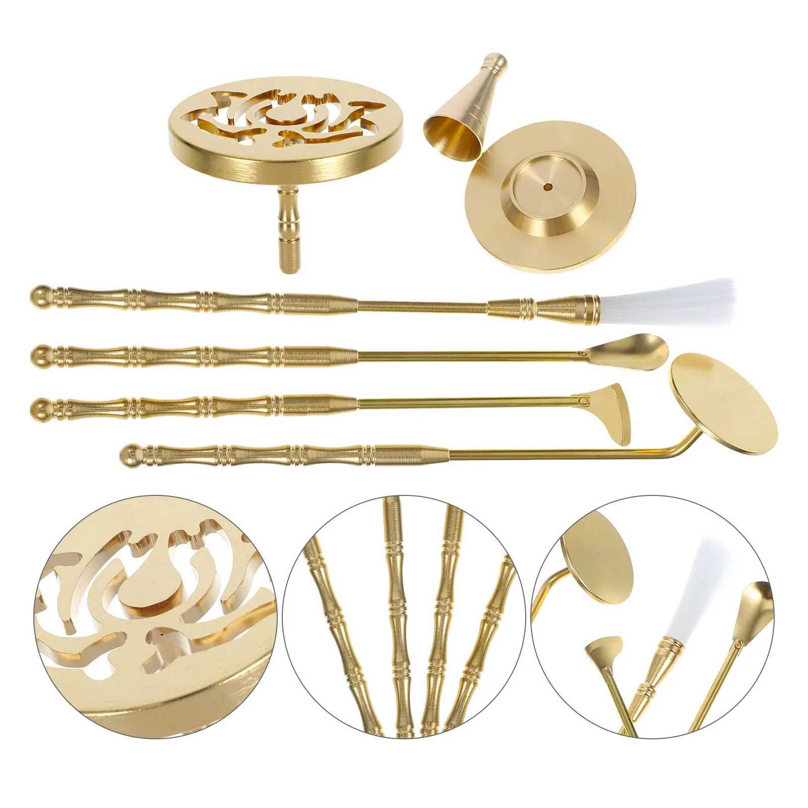 1 مجموعة لوازم صنع البخور عدة مسحوق البخور الموقد مجموعة مادة النحاس العملي حواف ناعمة أداة توفير العمالة