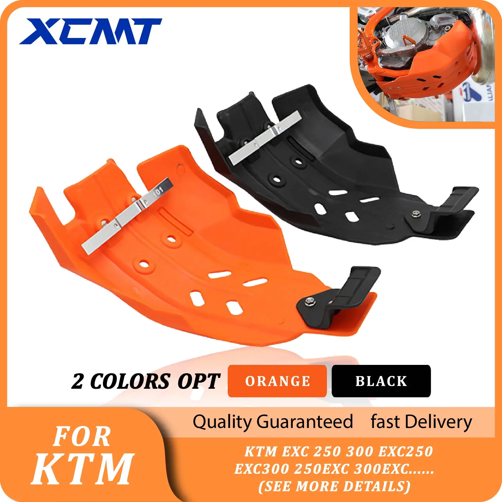 

Motorcycle Engine Frame Protector Cover Guard Skid Plate For KTM EXC 250 350 2017 2018 2019 2020 2021 Enduro Dirt Pit Bike