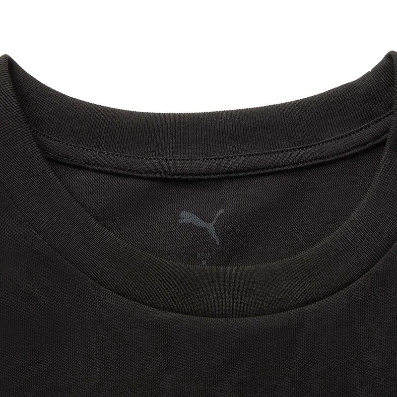 بوما الصيف الذهب شعار أسود للجنسين الرياضة عادية الجولة الرقبة قصيرة الأكمام تي شيرت الرجال والنساء الملابس 68927001