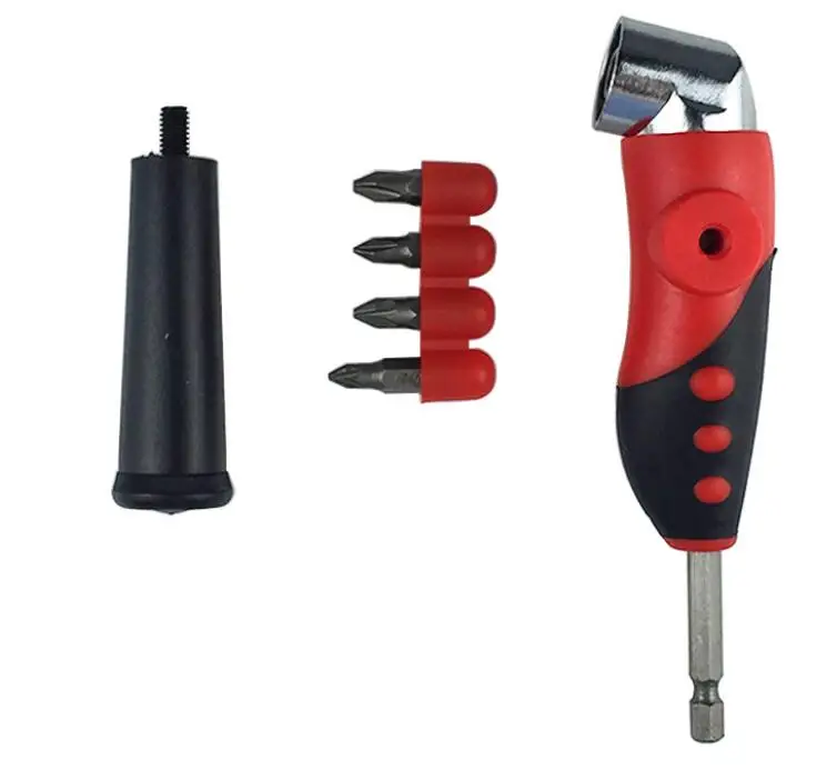 Labor-saving 105 Degree Turning Screw Batch Bender Corner Flexible Forward and Reverse Screwdriver with Handlebars 1/4“Hex
