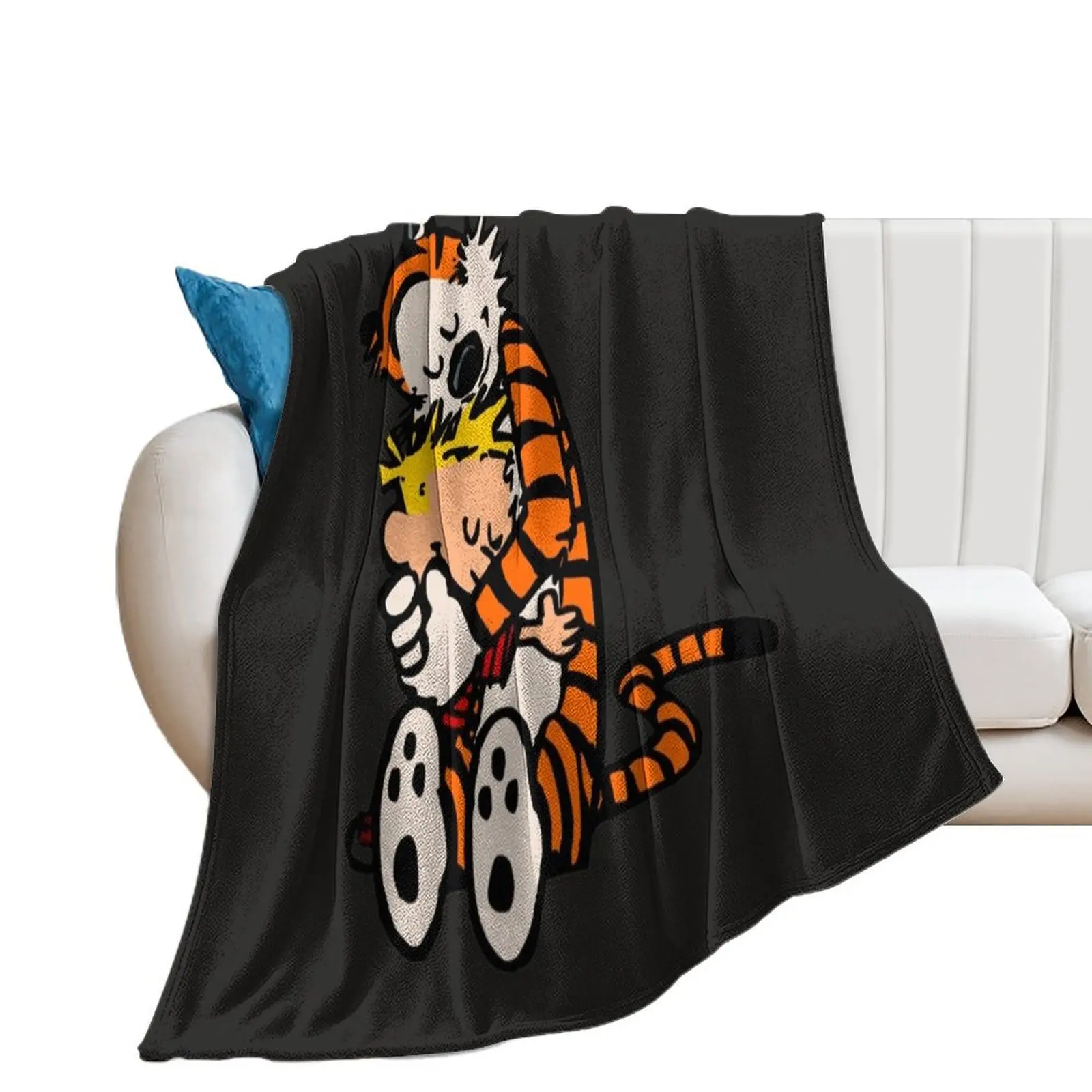 

calvin and hobbes had funy hug Throw Blanket Travel for sofa For Decorative Sofa Personalized Gift Blankets