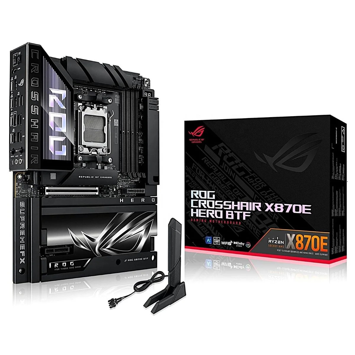 2025 New ROG CROSSHAIR X870E HERO BTF Motherboard with Hidden-connector Design DDR5 AM5 ATX Gaming Motherboard for PC Desktop