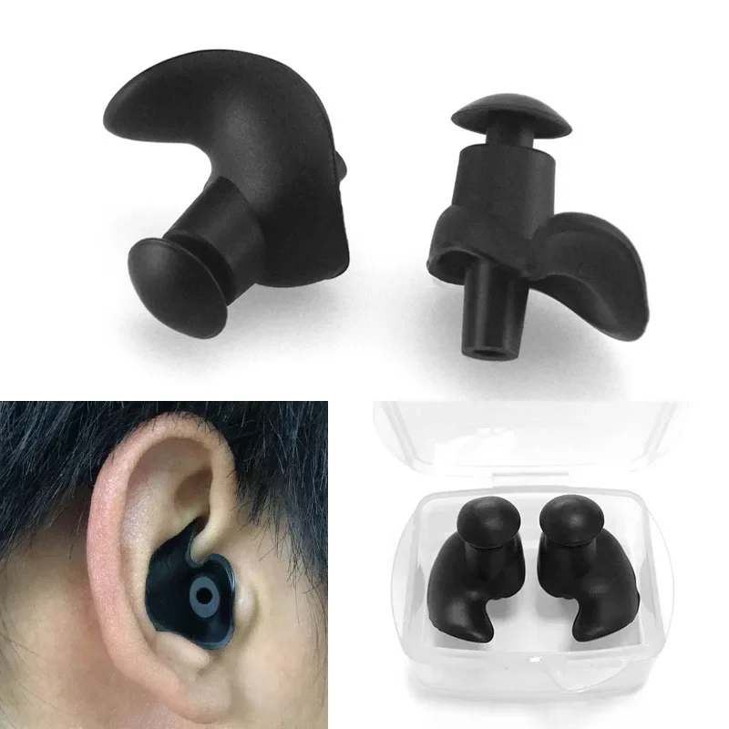 1Pcs Ear Plug Waterproof Swimming Professional Rubber Swim Earplugs for Adult Swimmers Children Diving Soft Anti-Noise Ear Plug