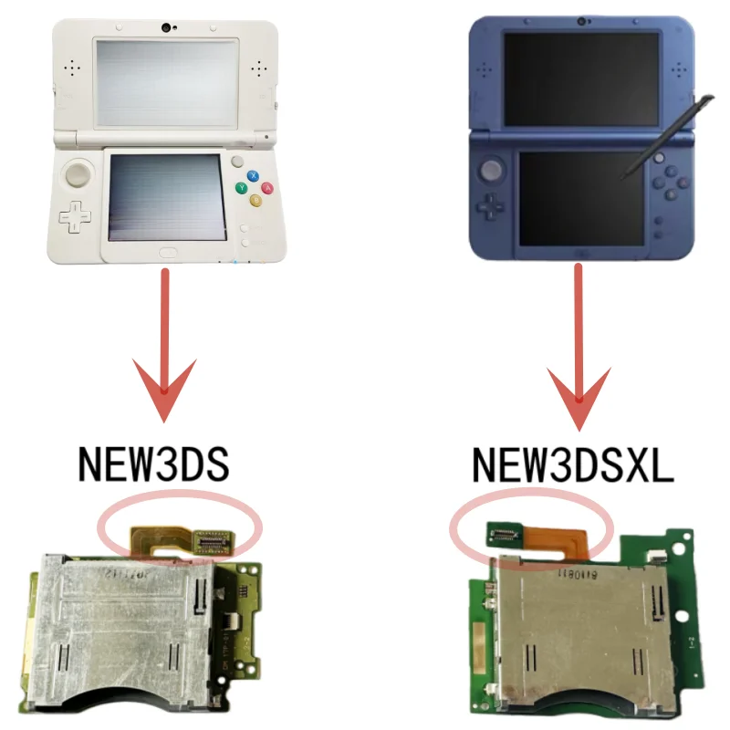 

Плата слота для игровых карт для NEW3DS, запасная часть для New3DSXL, гнездо для карт памяти NEW 3DSXL с платой слота для карт памяти