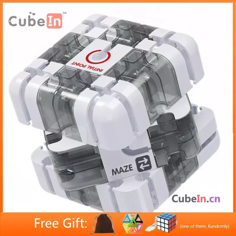 3D Maze 3x3 Cube Rolling Puzzle with Steel Ball Puzzle Cube Educational Toy Gift Idea X'mas Birthday