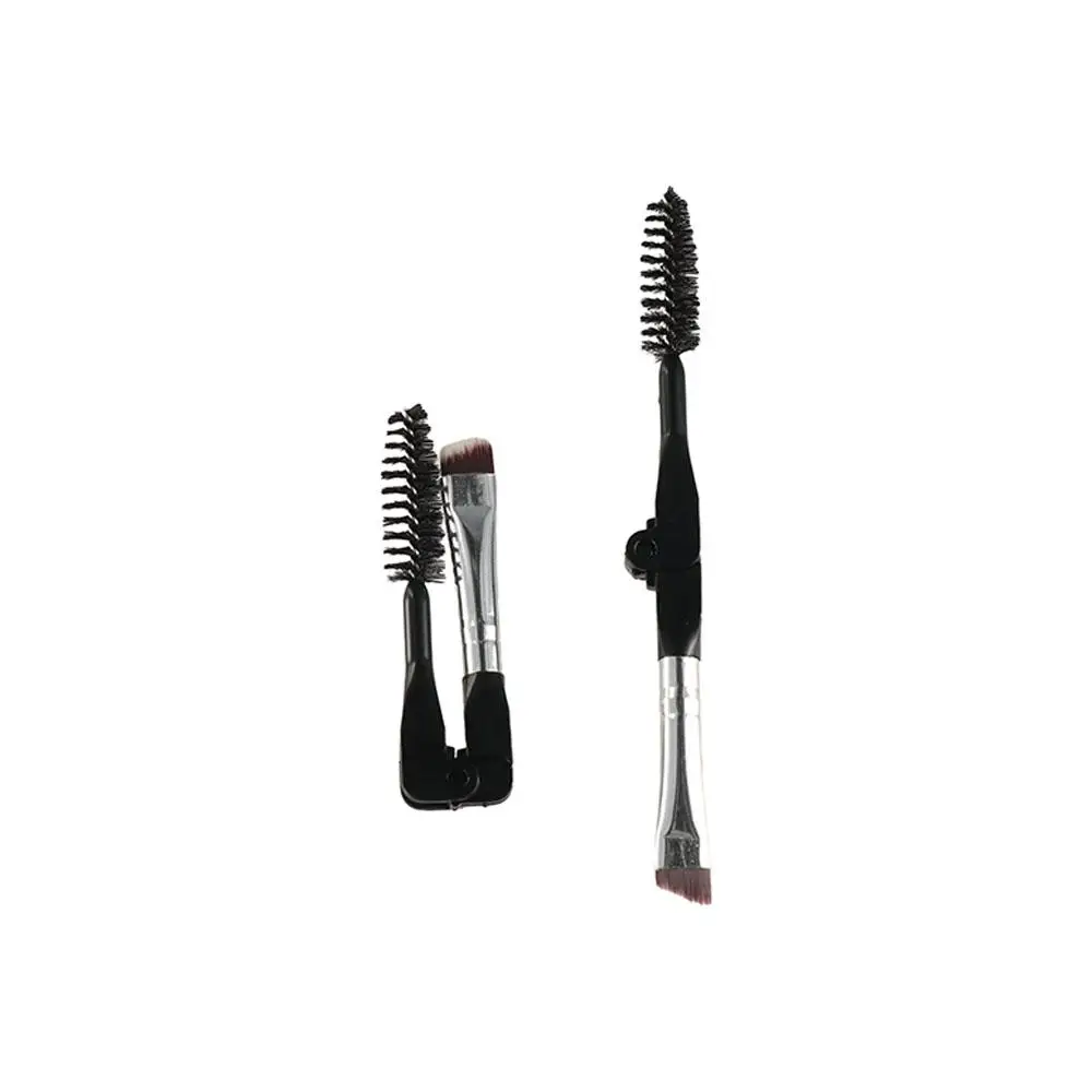 Brosse de maquillage pour femmes, séparateur de cils Portable, brosse à sourcils coudée Duo, brosse à sourcils pliable, applicateur de Mascara, brosse Spoolie
