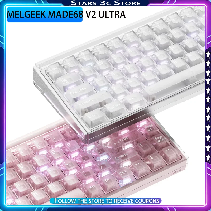 MELGEEK MADE68 V2 ULTRA Magnetic Switch Keyboard Panoramic Light Curtain Lightbox Low Latency Gaming Keyboard