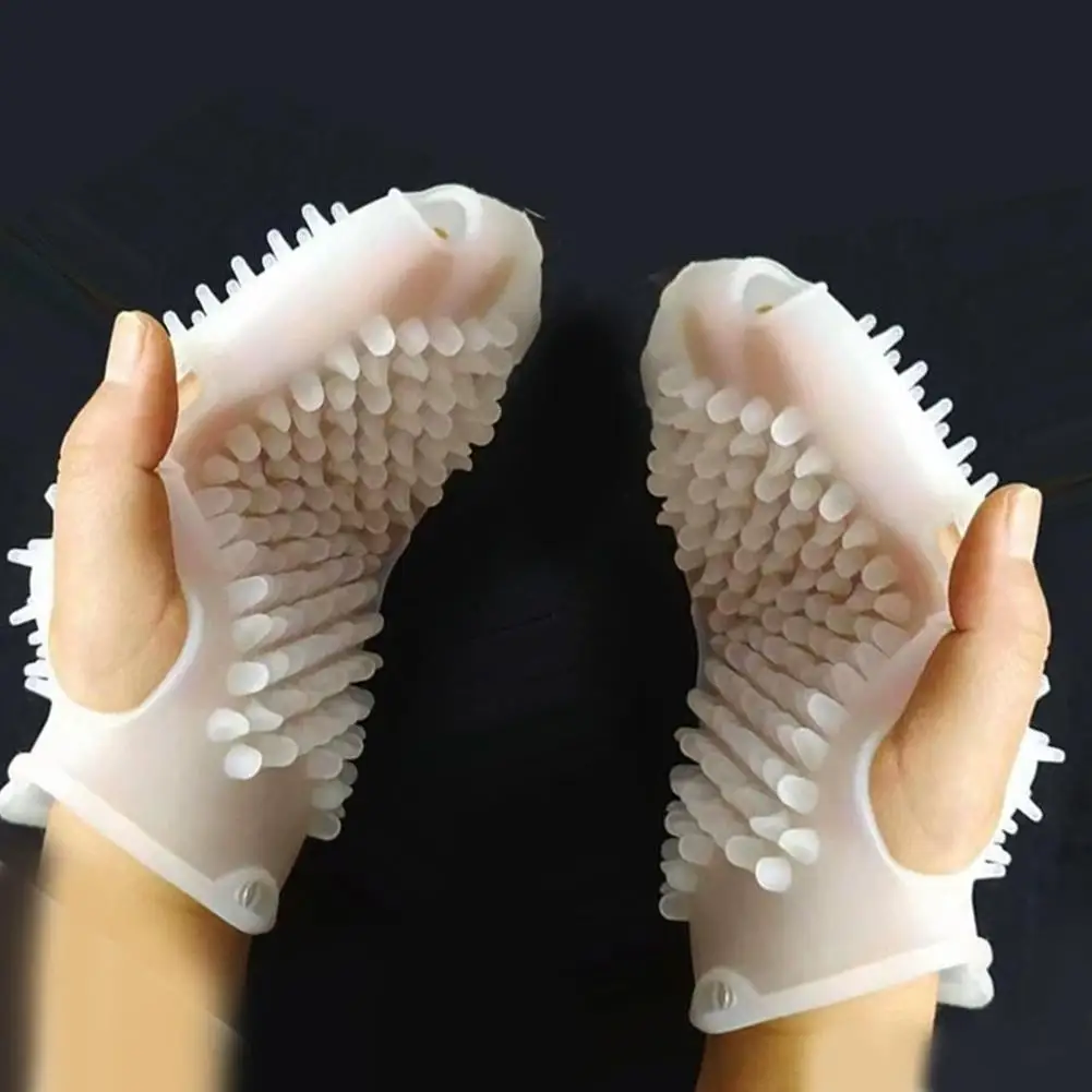 Shower Gloves Bath Scrub Remover Body Exfoliating Massage Skin Clean Silicone Bath Brushes 2026 New