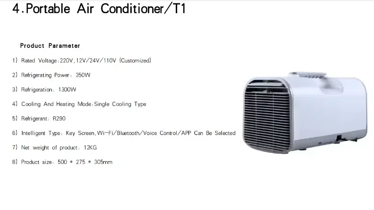 Portable Cooler  220V,12V/24V/110V Customizedmini air conditioner for Camping House Using Outdoor