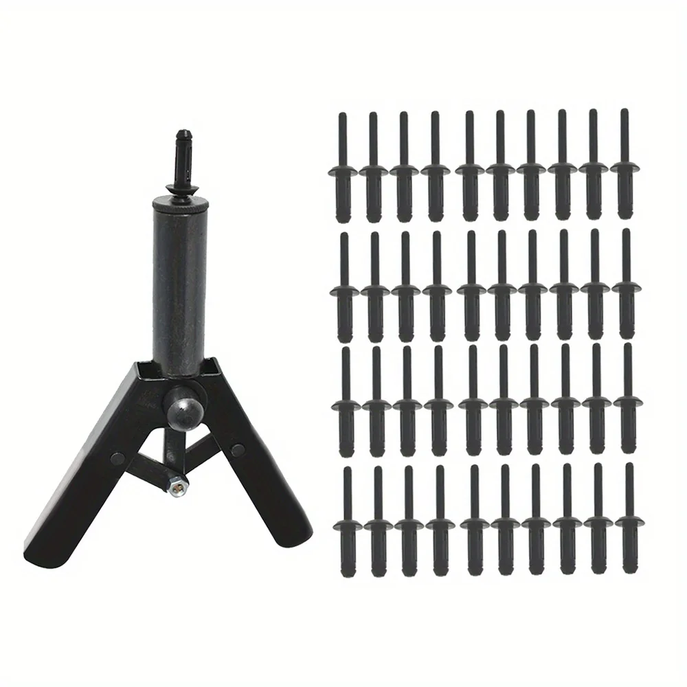 طقم إصلاح حواف السيارة النهائية - مجموعة مسدس برشام بلاستيكية احترافية مكونة من 41 قطعة بتصميم مريح