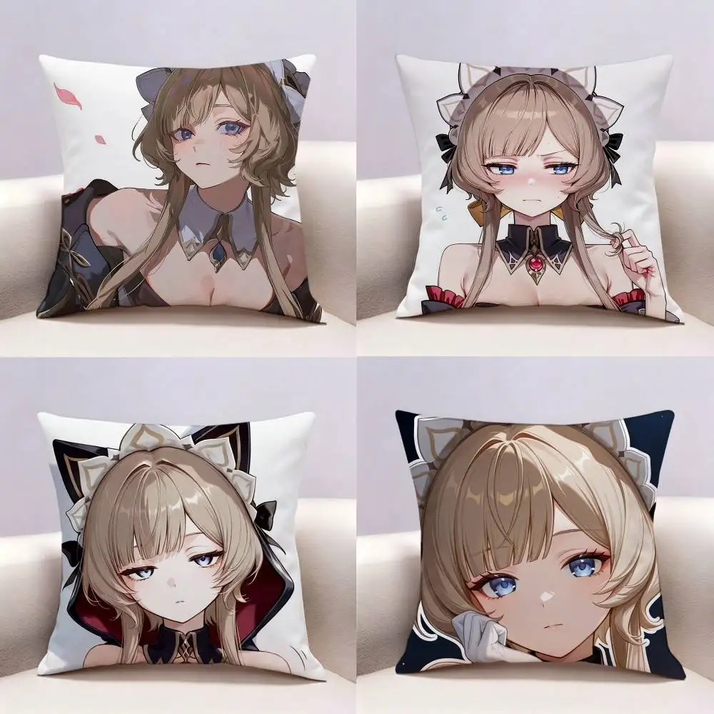 

G-Genshin Impact Sandrone Double-sided print Pillow Case for Sofa Living Room Home office Decor Protective Cover