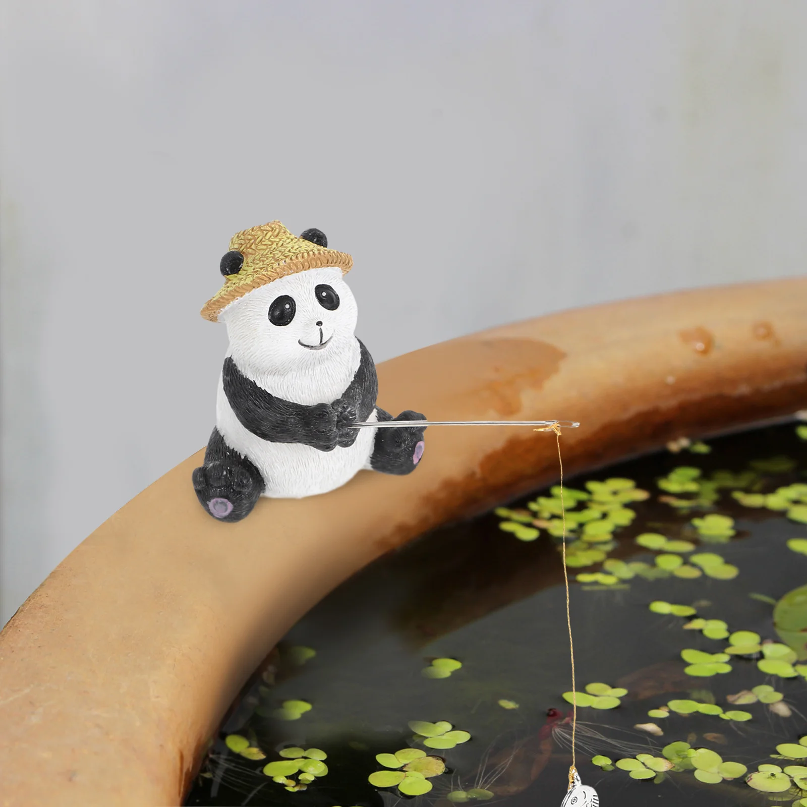 

Garden Panda Fishing Statue Resin Animal Sculpture Outdoor Decor for Yard Pond Balcony Rockery Landscape Animal Shaped Ornament