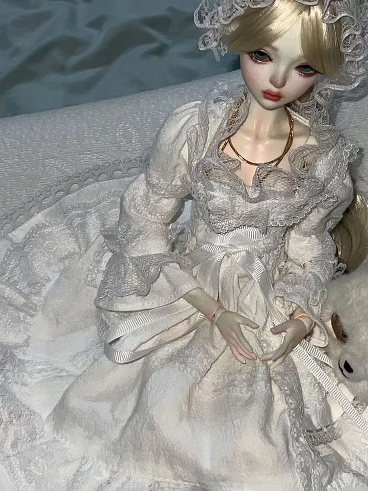 1/3 BJD Doll Clothes Vintage Maid Dress Classic Lace Dress 1/6 Bjd Dolls Outfit Girl Toys Dress Up Doll Accessories - Image 5