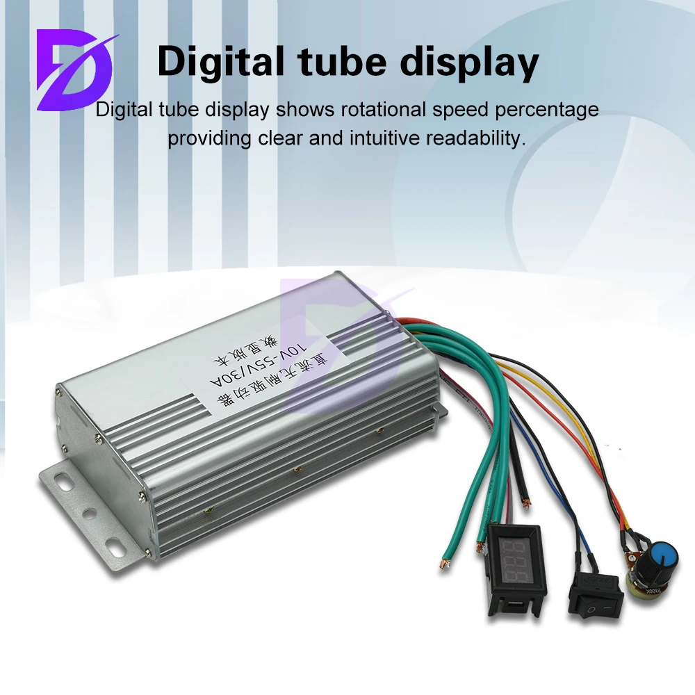 

DC 10-55V 30A DC Brushless Controller Dc Three-Phase Brushless Electronic Speed Controller Diy Motor Drive Board Digital Version