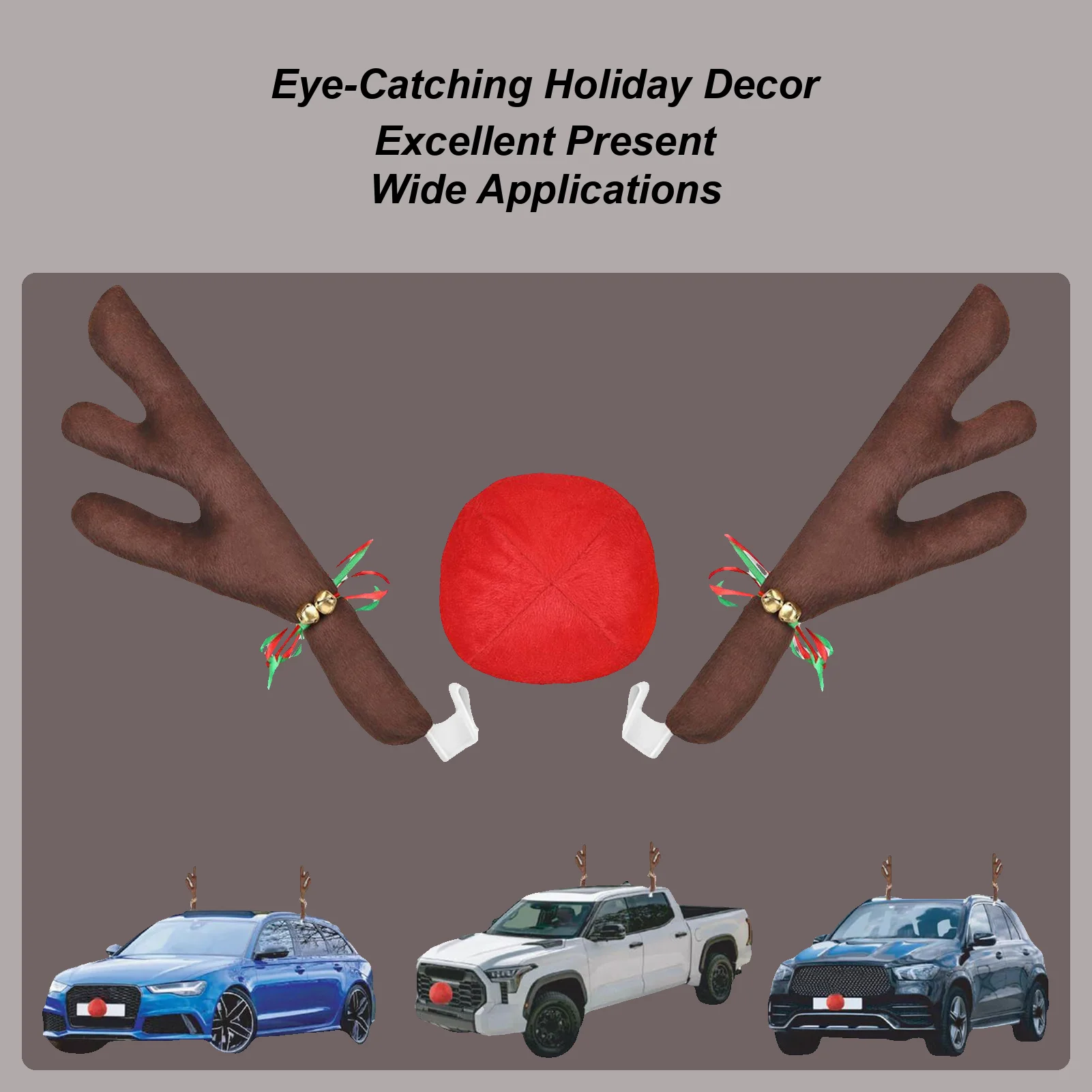 

Car Antler Vehicles Deer Decor For Holiday Plush Car Holiday Antler Decor For Reindeer Theme Party Christmas Golf Course Hunting