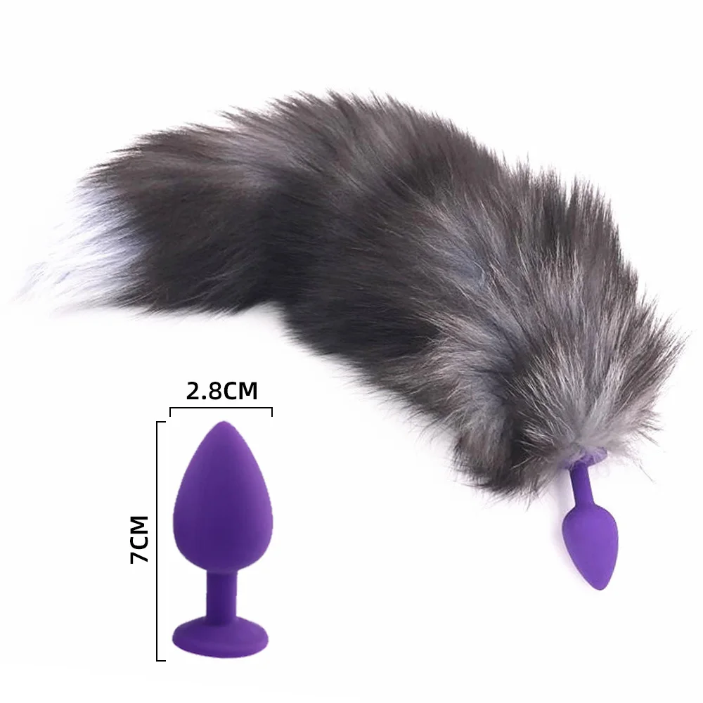 Small Size Silicone Anal Plug Anal Toys Sexy Fox Tail Anal Plug Erotic Anus Toy Sex Toys Woman Men Sex Butt Plug Adult Products